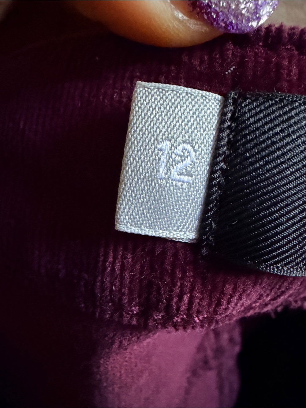 Kut from the Kloth High-Waist Slim Corduroy Pants - Deep Wine size 12 - Picture 5 of 7